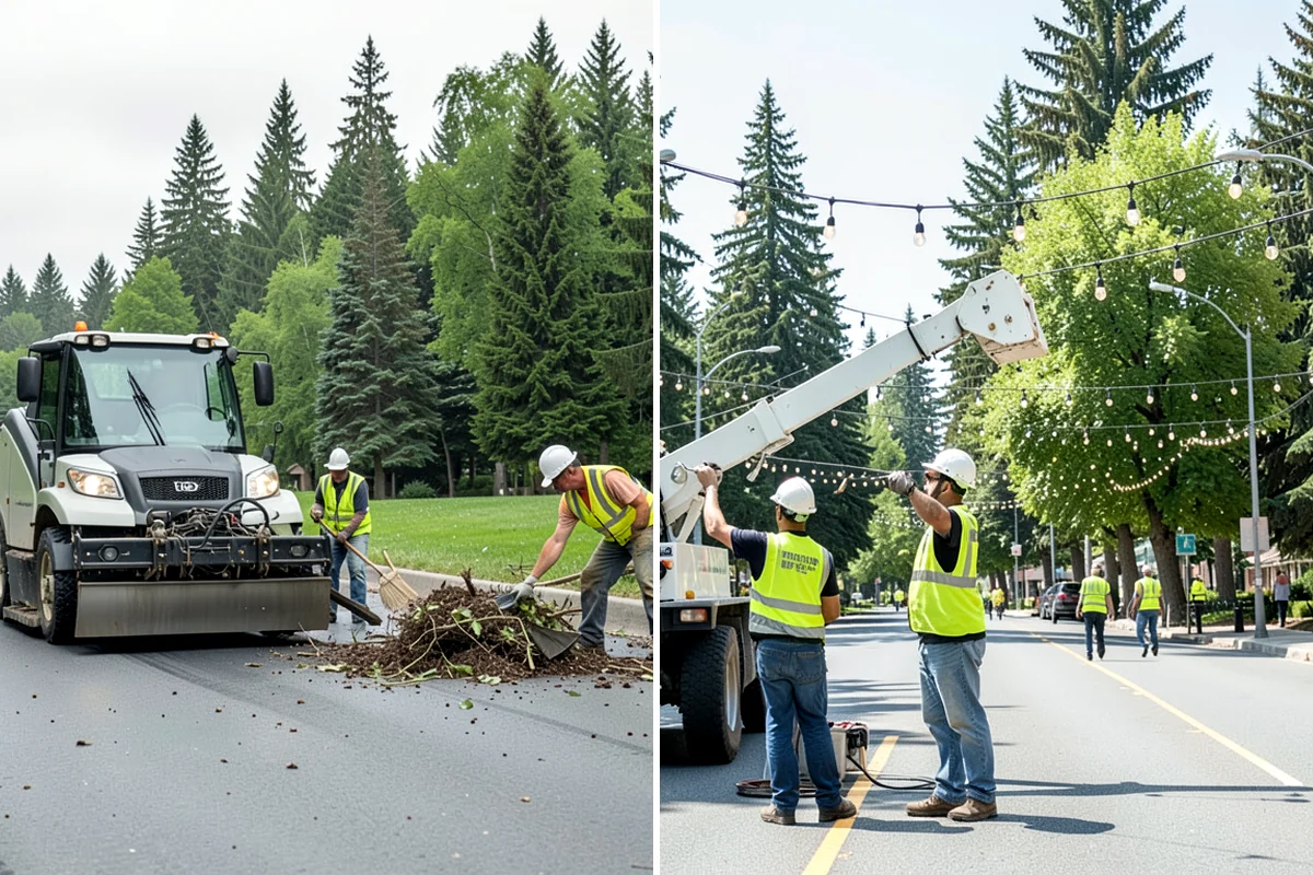 Wind Damage Cleanup in Hunts Point, King County, WA - Receive activation from public works dispatch and confirm priority sites
