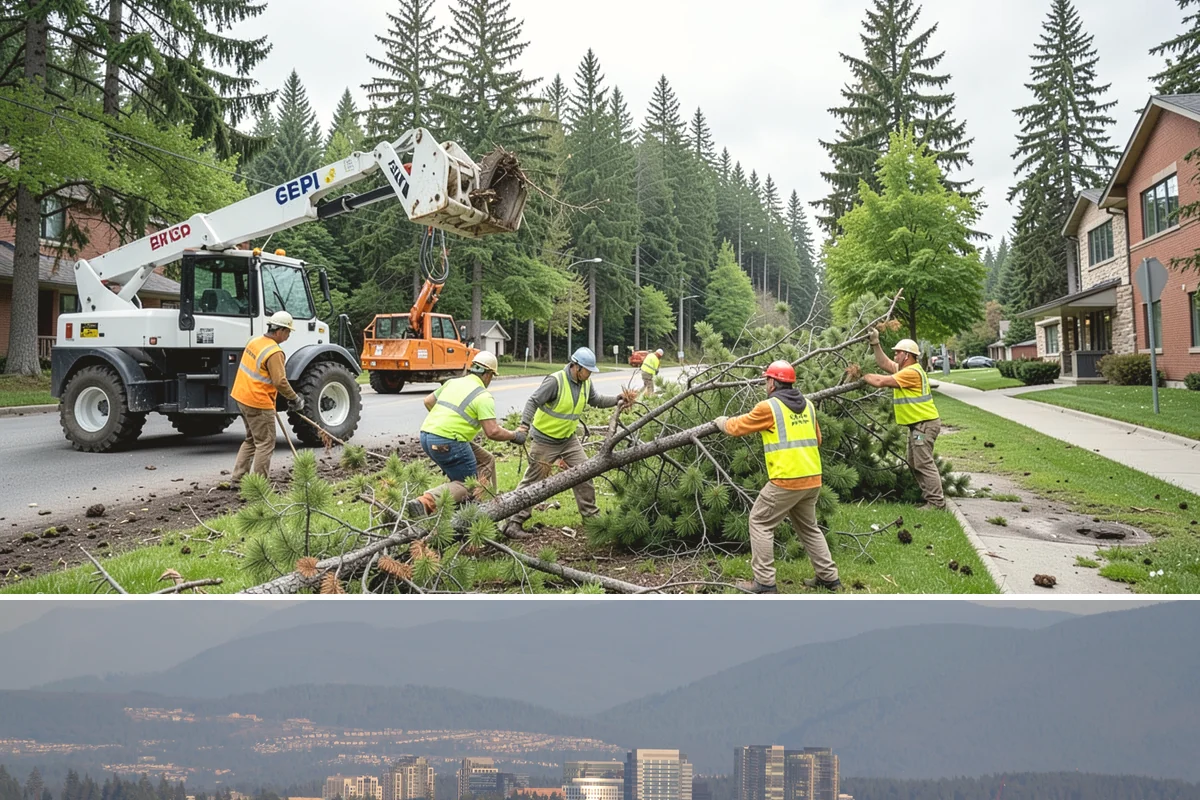 Wind Damage Cleanup in Medina, King County, WA - Wind events peak from October through March when Pacific frontal systems drive the strongest gusts across Puget Sound lowlands.