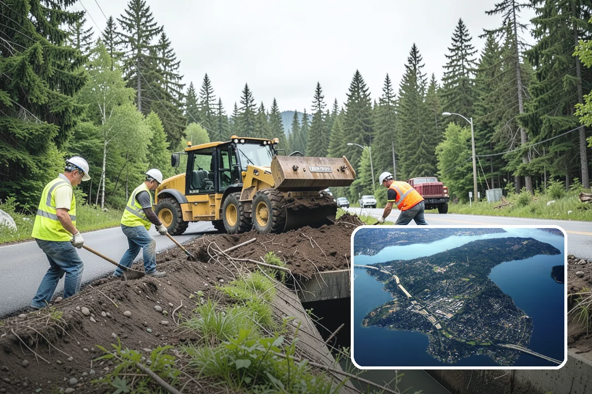 Wind Damage Cleanup in Mercer Island, King County, WA - Reopens critical routes and civic sites within hours of a storm passing