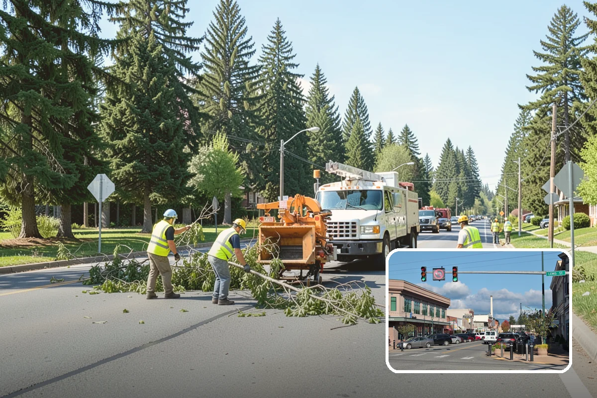 Wind Damage Cleanup in Monroe, Snohomish County, WA - Reopens critical routes and civic sites within hours of a storm passing