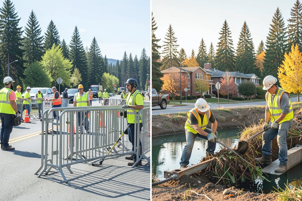 Wind Damage Cleanup in Redmond, King County, WA - Receive activation from public works dispatch and confirm priority sites