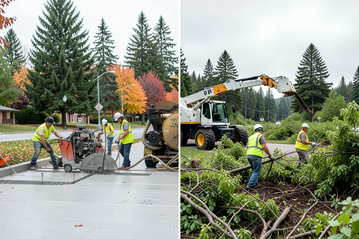 Wind Damage Cleanup in SeaTac, King County, WA - Receive activation from public works dispatch and confirm priority sites
