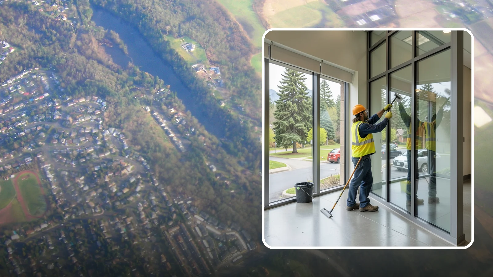 Window Cleaning in Algona, King County, WA - Exterior window cleaning that maintains clear, presentable glass at public facilities.