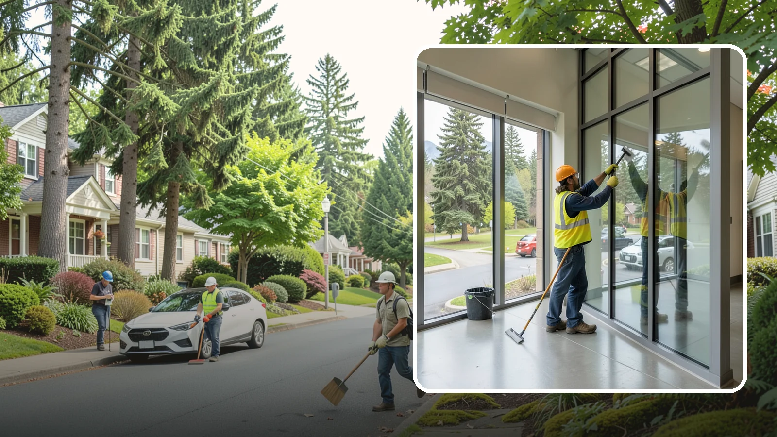 Window Cleaning in Beaux Arts Village, King County, WA - Exterior window cleaning that maintains clear, presentable glass at public facilities.