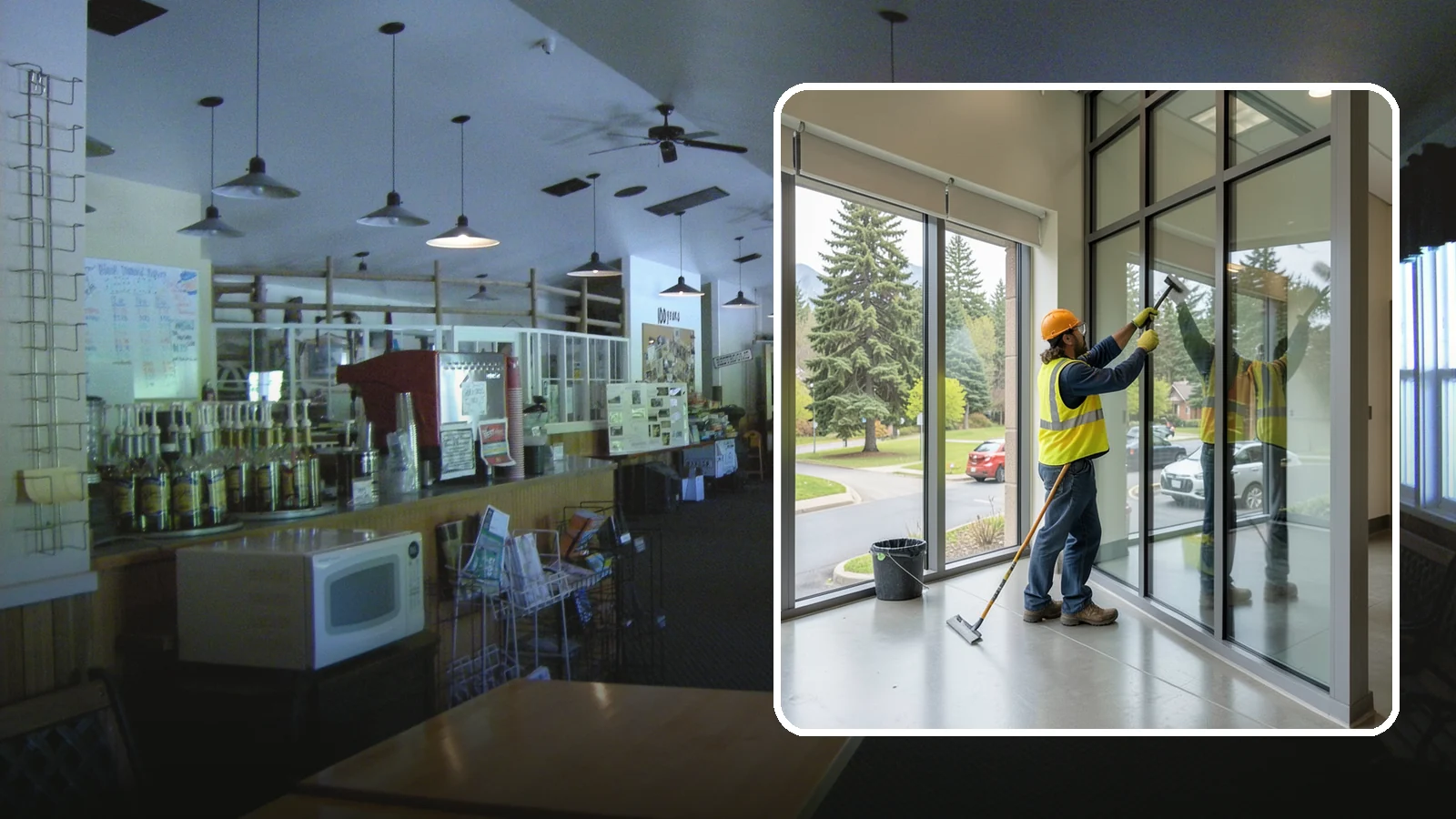 Window Cleaning in Black Diamond, King County, WA - Exterior window cleaning that maintains clear, presentable glass at public facilities.