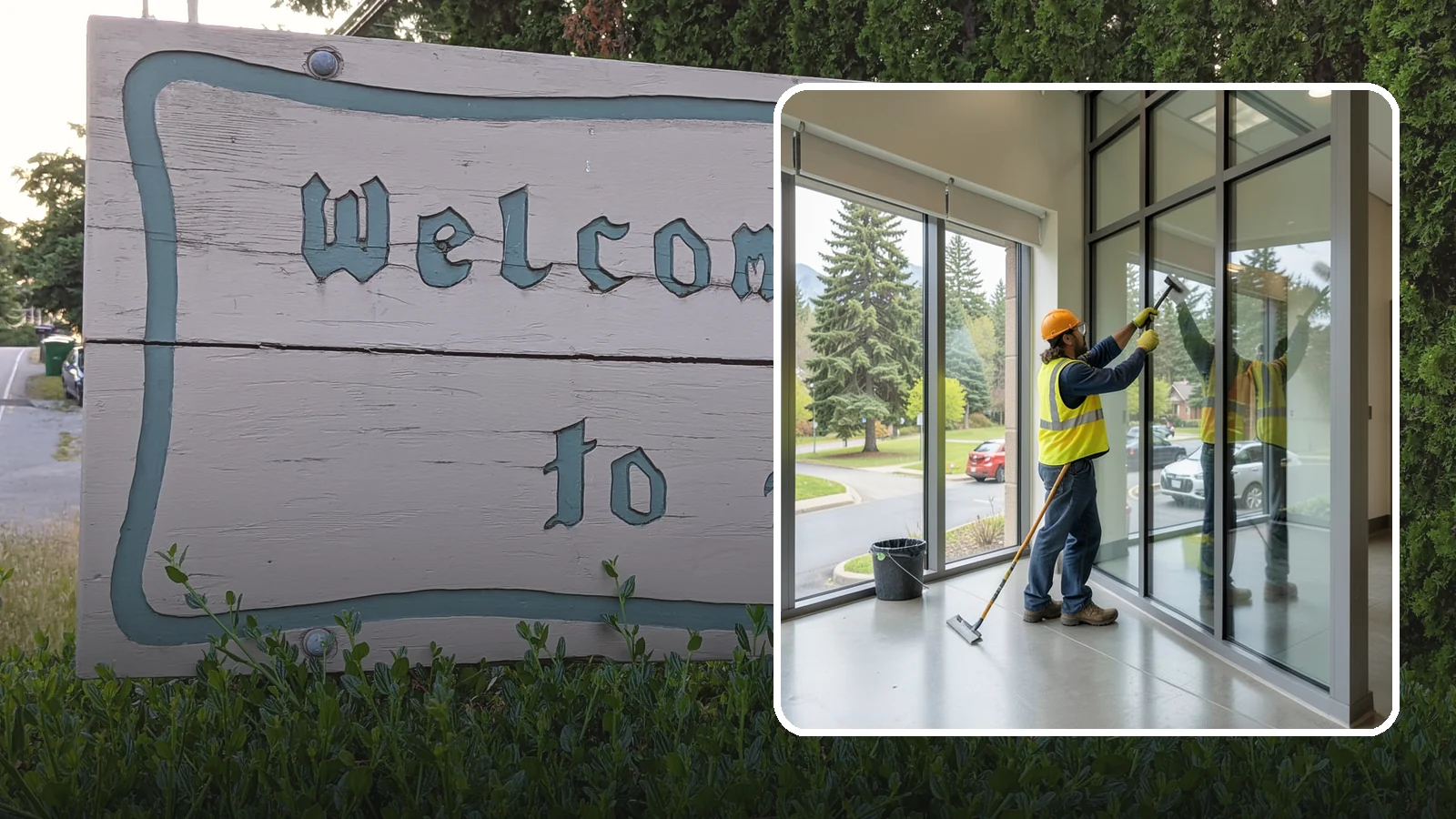 Window Cleaning in Brier, Snohomish County, WA - Exterior window cleaning that maintains clear, presentable glass at public facilities.