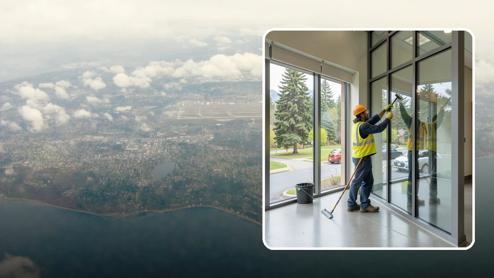 Window Cleaning in Burien, King County, WA - Exterior window cleaning that maintains clear, presentable glass at public facilities.