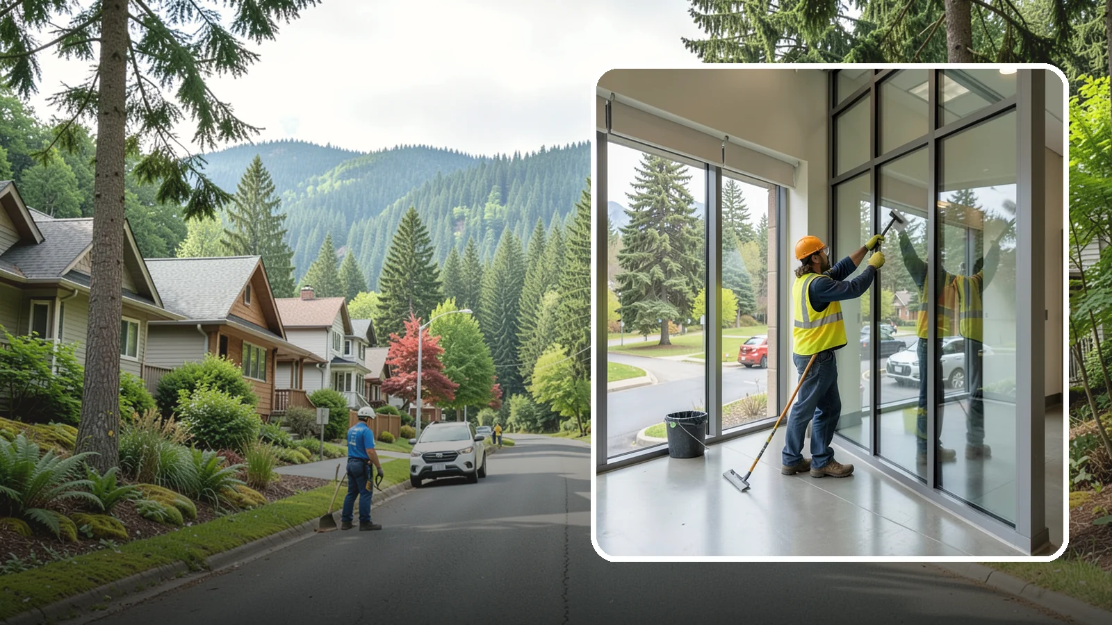 Window Cleaning in Darrington, Snohomish County, WA - Exterior window cleaning that maintains clear, presentable glass at public facilities.