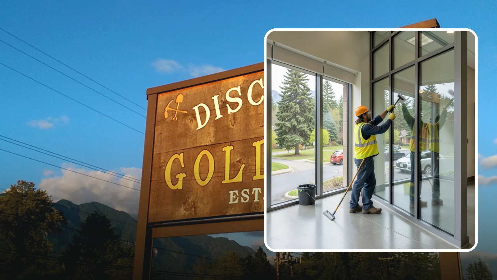 Window Cleaning in Gold Bar, Snohomish County, WA - Exterior window cleaning that maintains clear, presentable glass at public facilities.