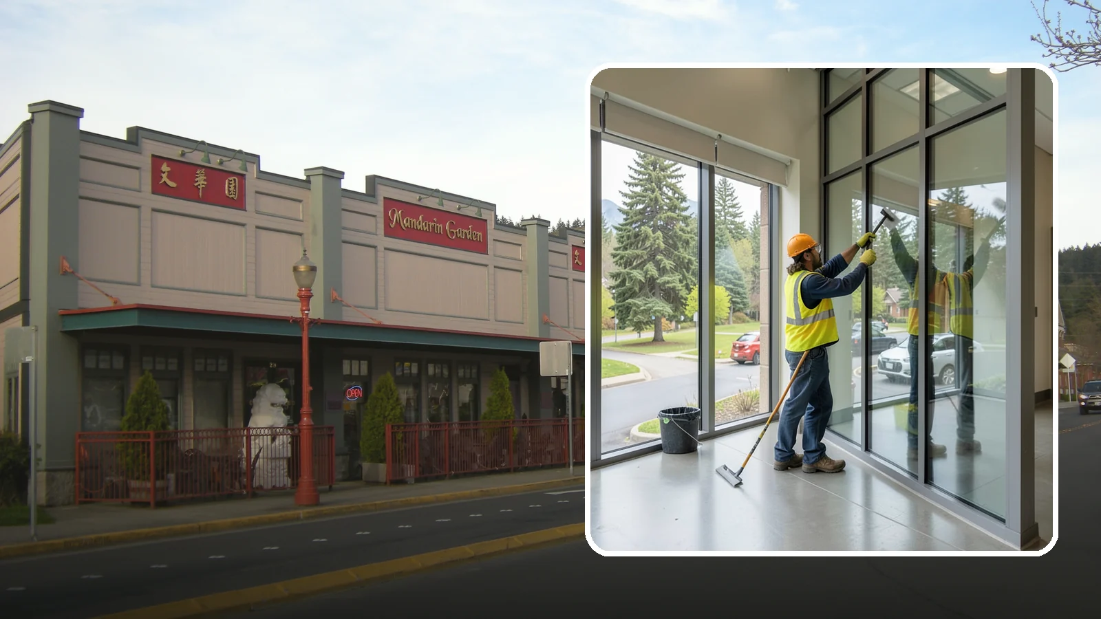 Window Cleaning in Issaquah, King County, WA - Exterior window cleaning that maintains clear, presentable glass at public facilities.