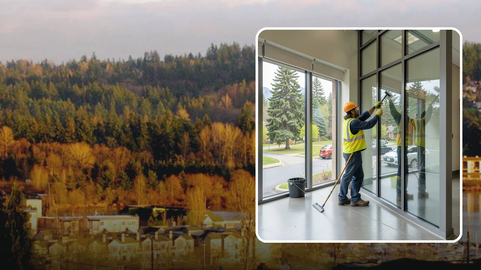 Window Cleaning in Kenmore, King County, WA - Exterior window cleaning that maintains clear, presentable glass at public facilities.