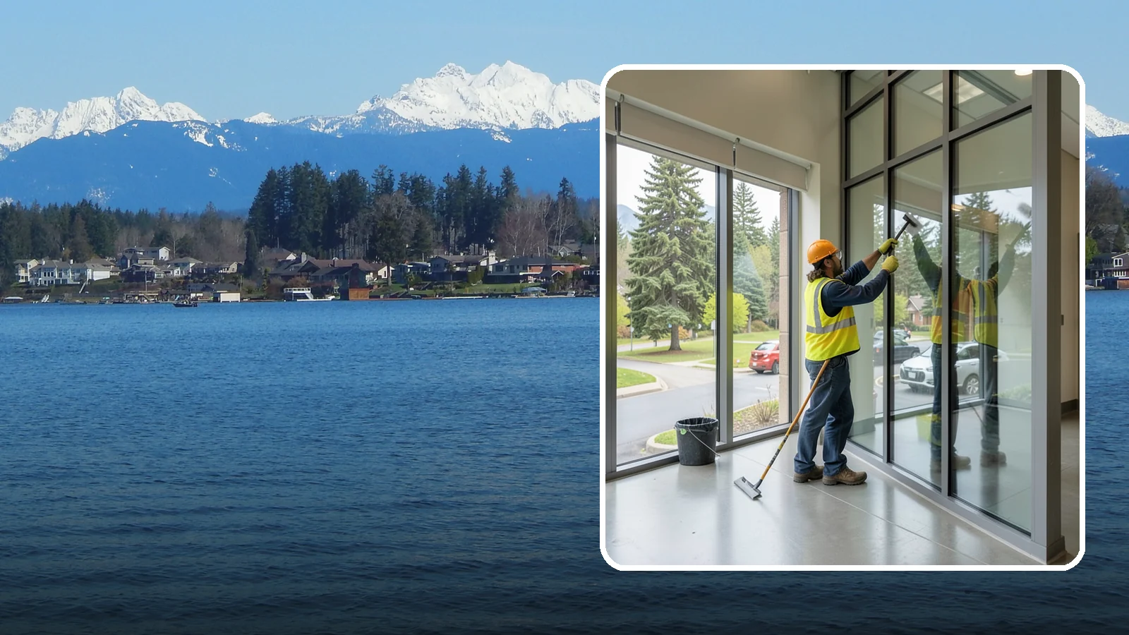 Window Cleaning in Lake Stevens, Snohomish County, WA - Exterior window cleaning that maintains clear, presentable glass at public facilities.