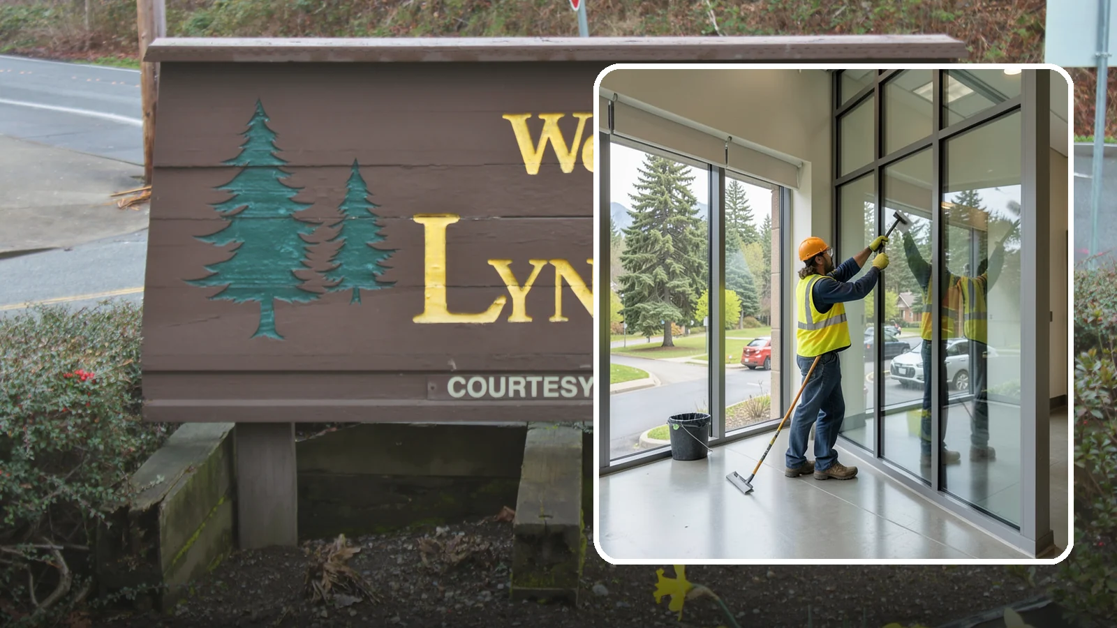 Window Cleaning in Lynnwood, Snohomish County, WA - Exterior window cleaning that maintains clear, presentable glass at public facilities.