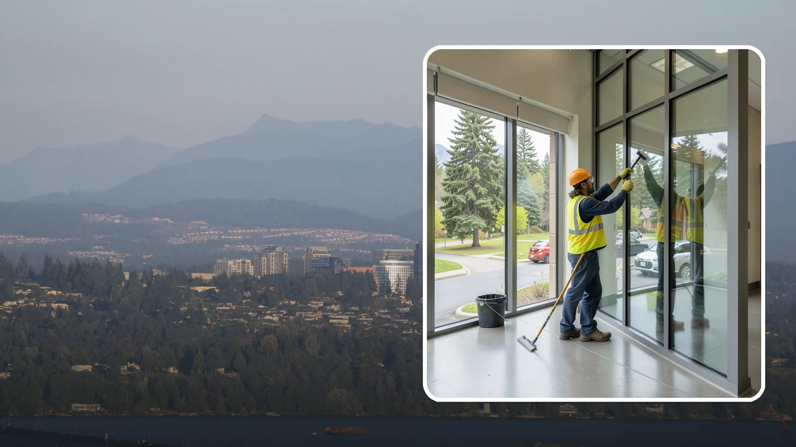 Window Cleaning in Medina, King County, WA - Exterior window cleaning that maintains clear, presentable glass at public facilities.