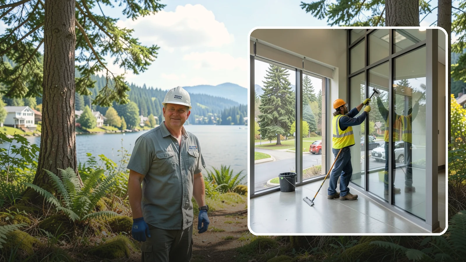 Window Cleaning in Milton, King County, WA - Exterior window cleaning that maintains clear, presentable glass at public facilities.