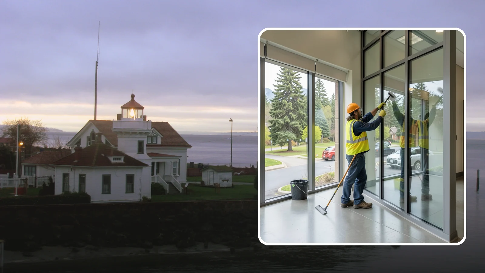Window Cleaning in Mukilteo, Snohomish County, WA - Exterior window cleaning that maintains clear, presentable glass at public facilities.