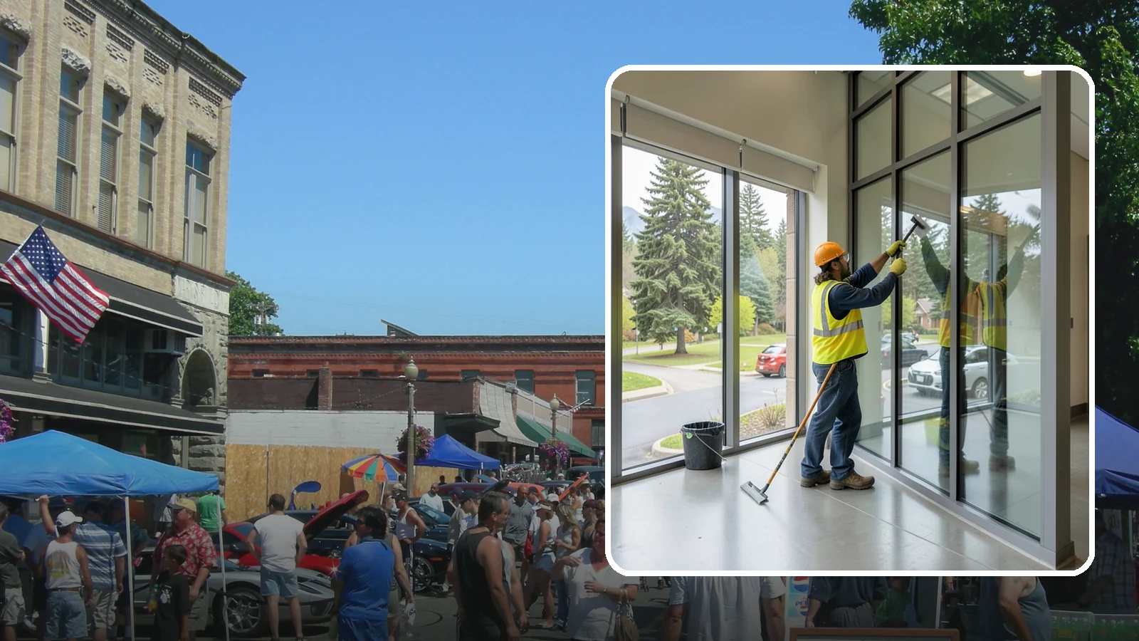 Window Cleaning in Snohomish, Snohomish County, WA - Exterior window cleaning that maintains clear, presentable glass at public facilities.