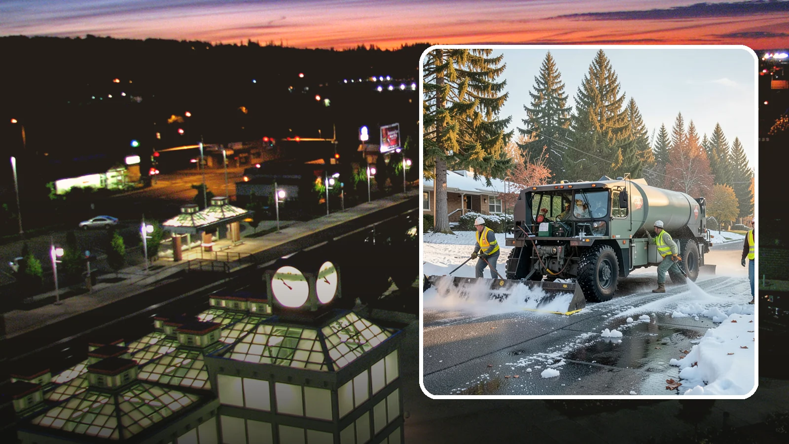 Winter Storm Response in Auburn, King County, WA - Coordinated, full-scope winter storm response combining plowing, deicing, sanding, and cleanup under one plan.