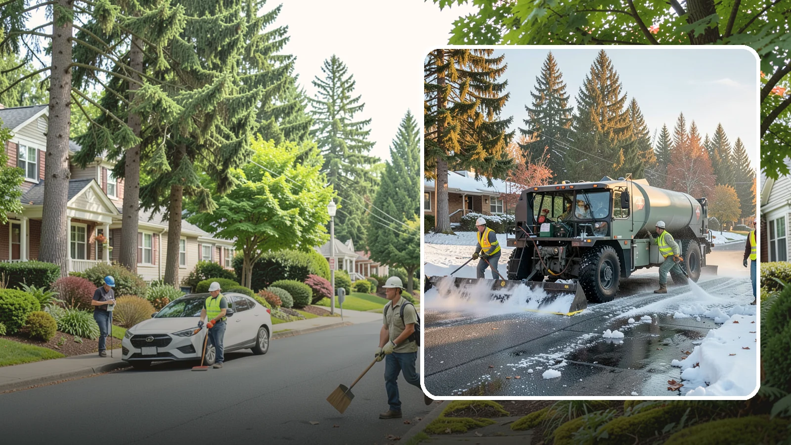 Winter Storm Response in Beaux Arts Village, King County, WA - Coordinated, full-scope winter storm response combining plowing, deicing, sanding, and cleanup under one plan.