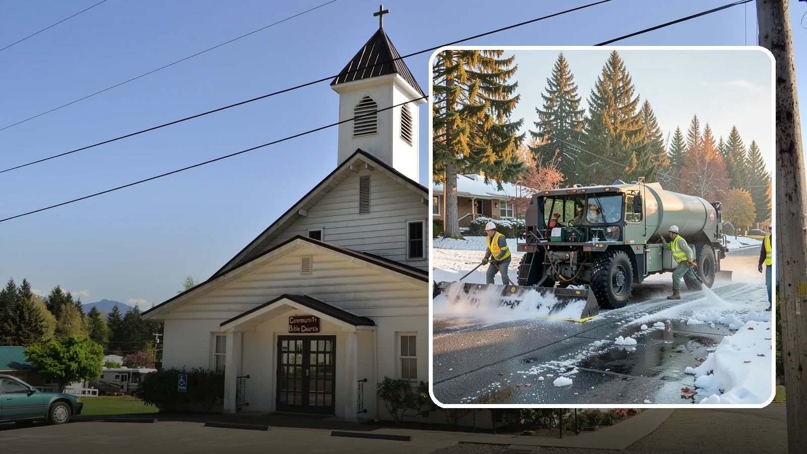 Winter Storm Response in Concrete, Skagit County, WA - Coordinated, full-scope winter storm response combining plowing, deicing, sanding, and cleanup under one plan.
