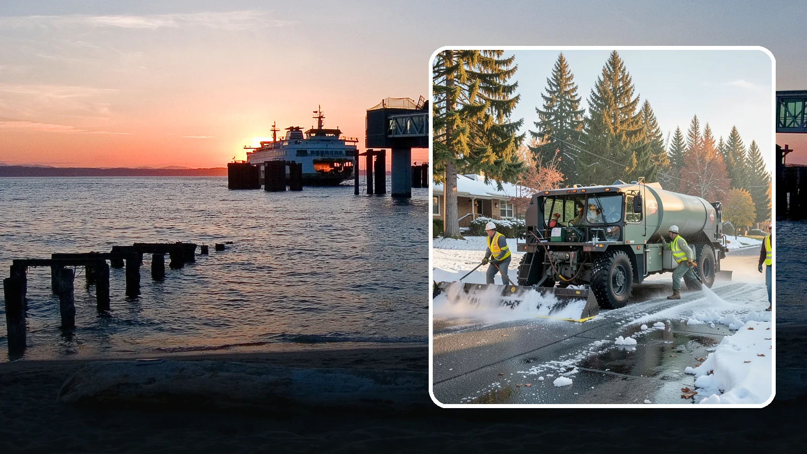 Winter Storm Response in Edmonds, Snohomish County, WA - Coordinated, full-scope winter storm response combining plowing, deicing, sanding, and cleanup under one plan.