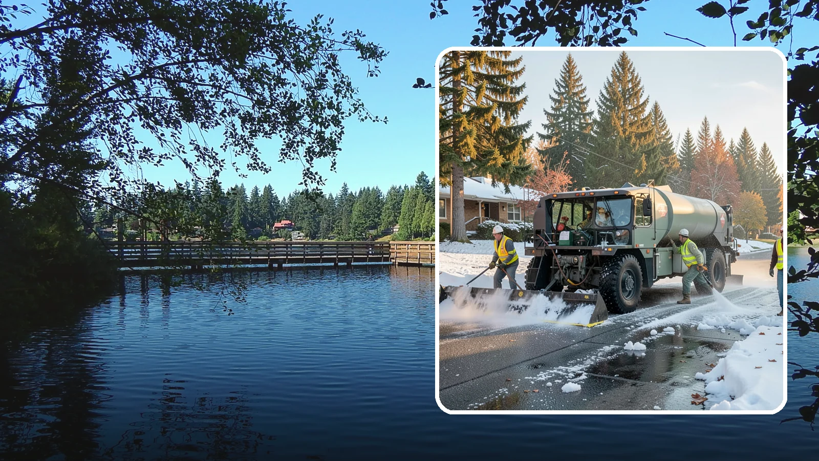Winter Storm Response in Federal Way, King County, WA - Coordinated, full-scope winter storm response combining plowing, deicing, sanding, and cleanup under one plan.