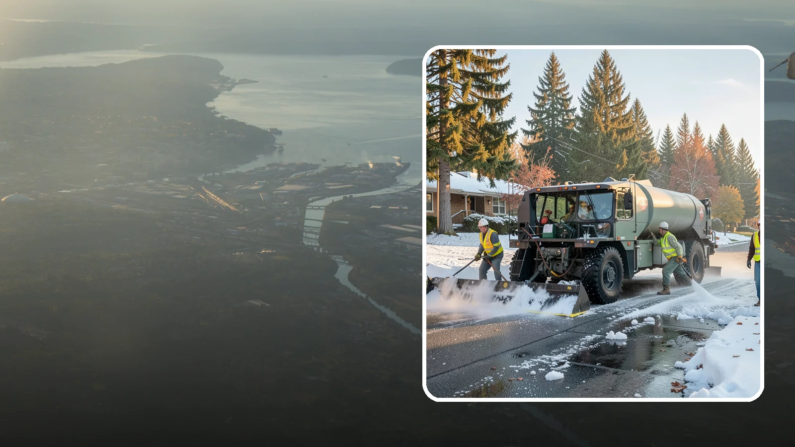 Winter Storm Response in Fife, Pierce County, WA - Coordinated, full-scope winter storm response combining plowing, deicing, sanding, and cleanup under one plan.