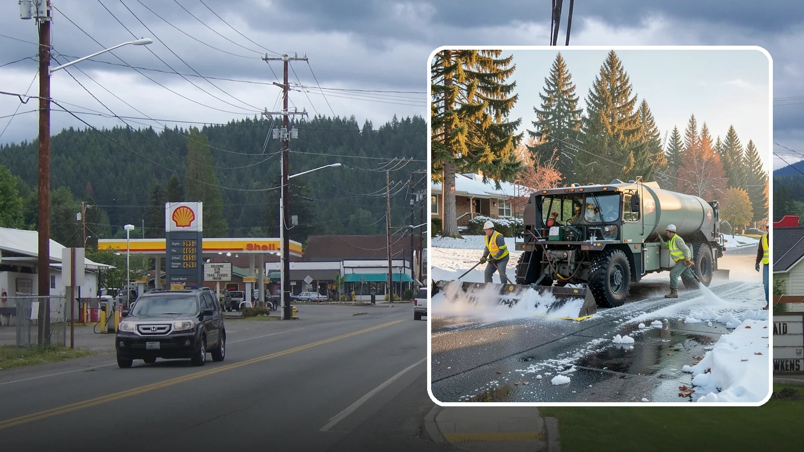 Winter Storm Response in Granite Falls, Snohomish County, WA - Coordinated, full-scope winter storm response combining plowing, deicing, sanding, and cleanup under one plan.
