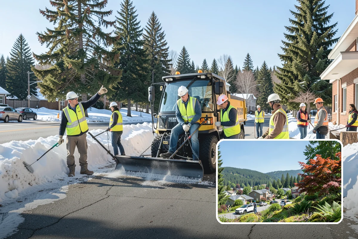 Winter Storm Response in Index, Snohomish County, WA - Unifies plowing, deicing, sanding, hauling, and cleanup