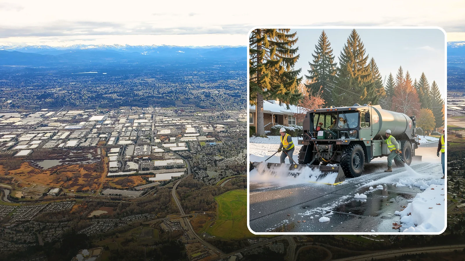 Winter Storm Response in Kent, King County, WA - Coordinated, full-scope winter storm response combining plowing, deicing, sanding, and cleanup under one plan.
