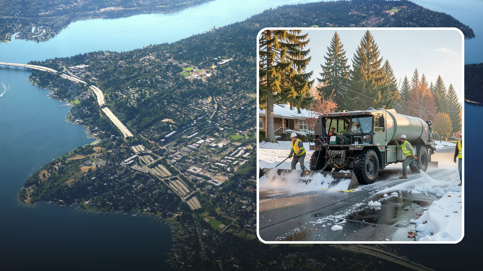 Winter Storm Response in Mercer Island, King County, WA - Coordinated, full-scope winter storm response combining plowing, deicing, sanding, and cleanup under one plan.