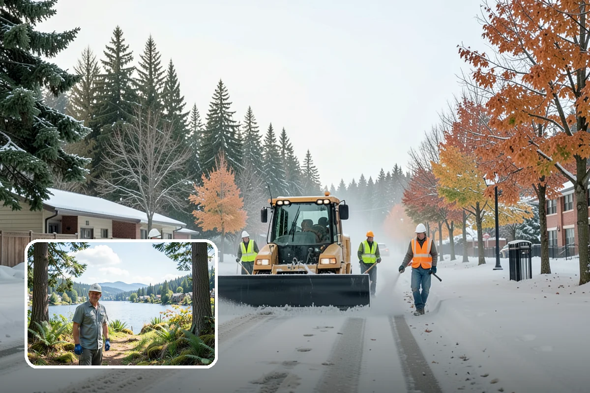 Winter Storm Response in Milton, King County, WA - Unifies plowing, deicing, sanding, hauling, and cleanup