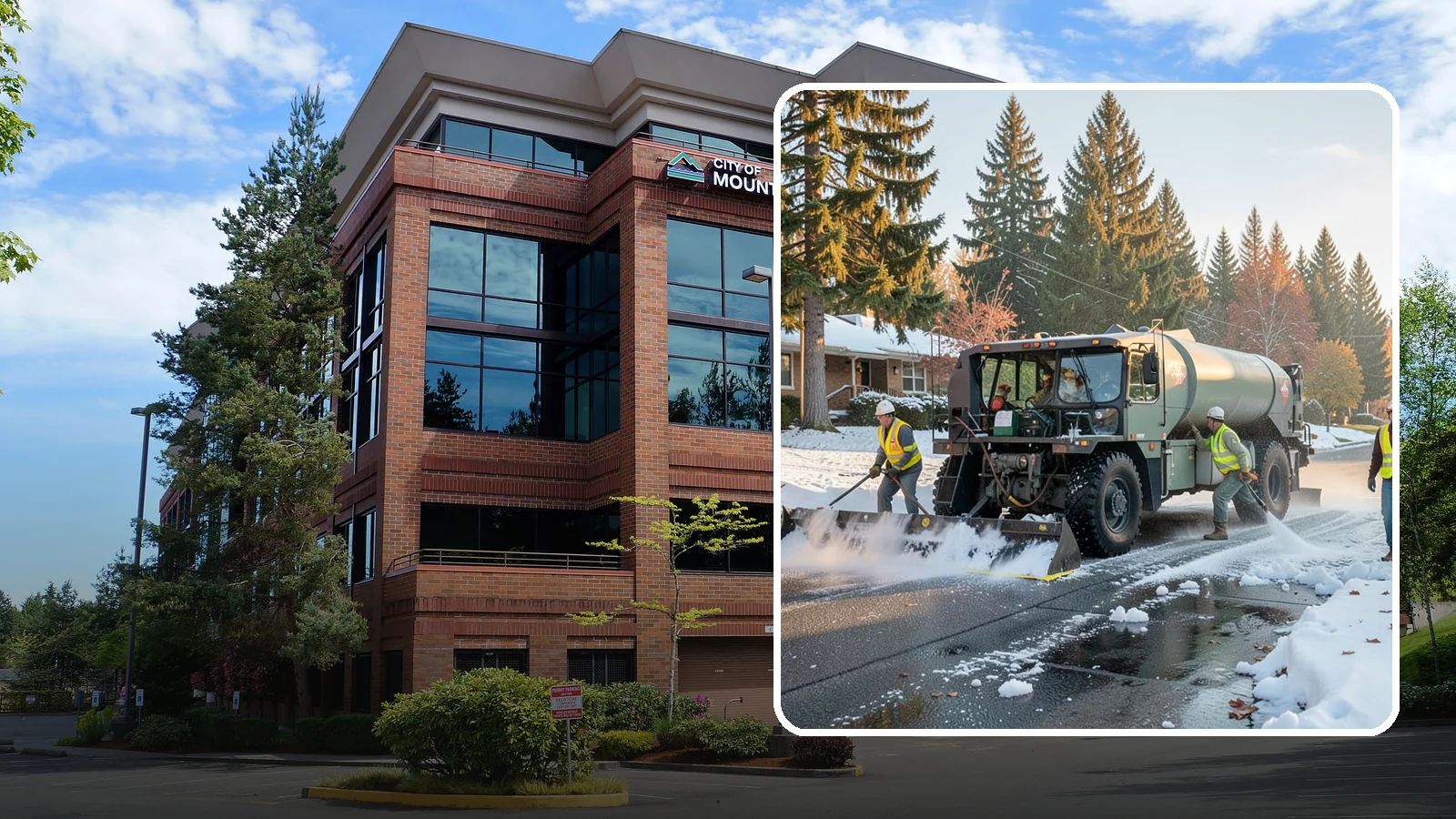 Winter Storm Response in Mountlake Terrace, Snohomish County, WA - Coordinated, full-scope winter storm response combining plowing, deicing, sanding, and cleanup under one plan.