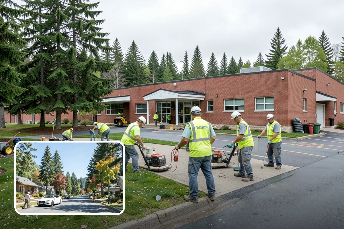Winter Storm Response in Orting, Pierce County, WA - Unifies plowing, deicing, sanding, hauling, and cleanup