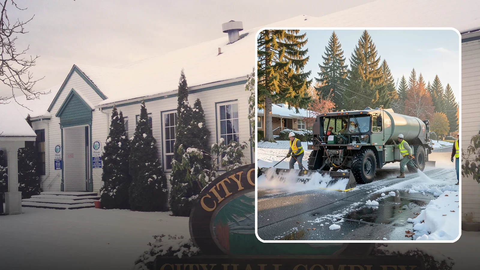 Winter Storm Response in Pacific, King County, WA - Coordinated, full-scope winter storm response combining plowing, deicing, sanding, and cleanup under one plan.
