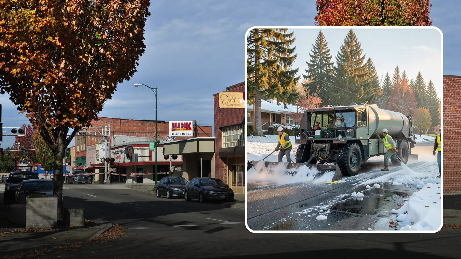 Winter Storm Response in Puyallup, Pierce County, WA - Coordinated, full-scope winter storm response combining plowing, deicing, sanding, and cleanup under one plan.