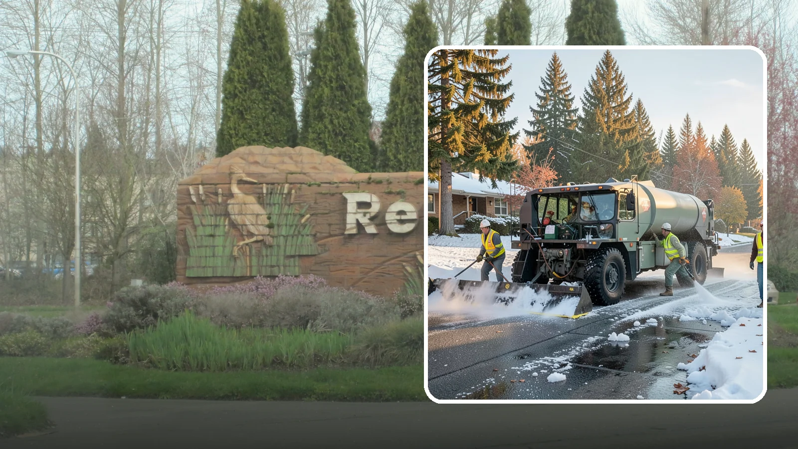 Winter Storm Response in Renton, King County, WA - Coordinated, full-scope winter storm response combining plowing, deicing, sanding, and cleanup under one plan.