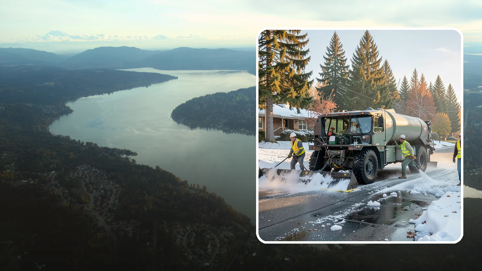 Winter Storm Response in Sammamish, King County, WA - Coordinated, full-scope winter storm response combining plowing, deicing, sanding, and cleanup under one plan.