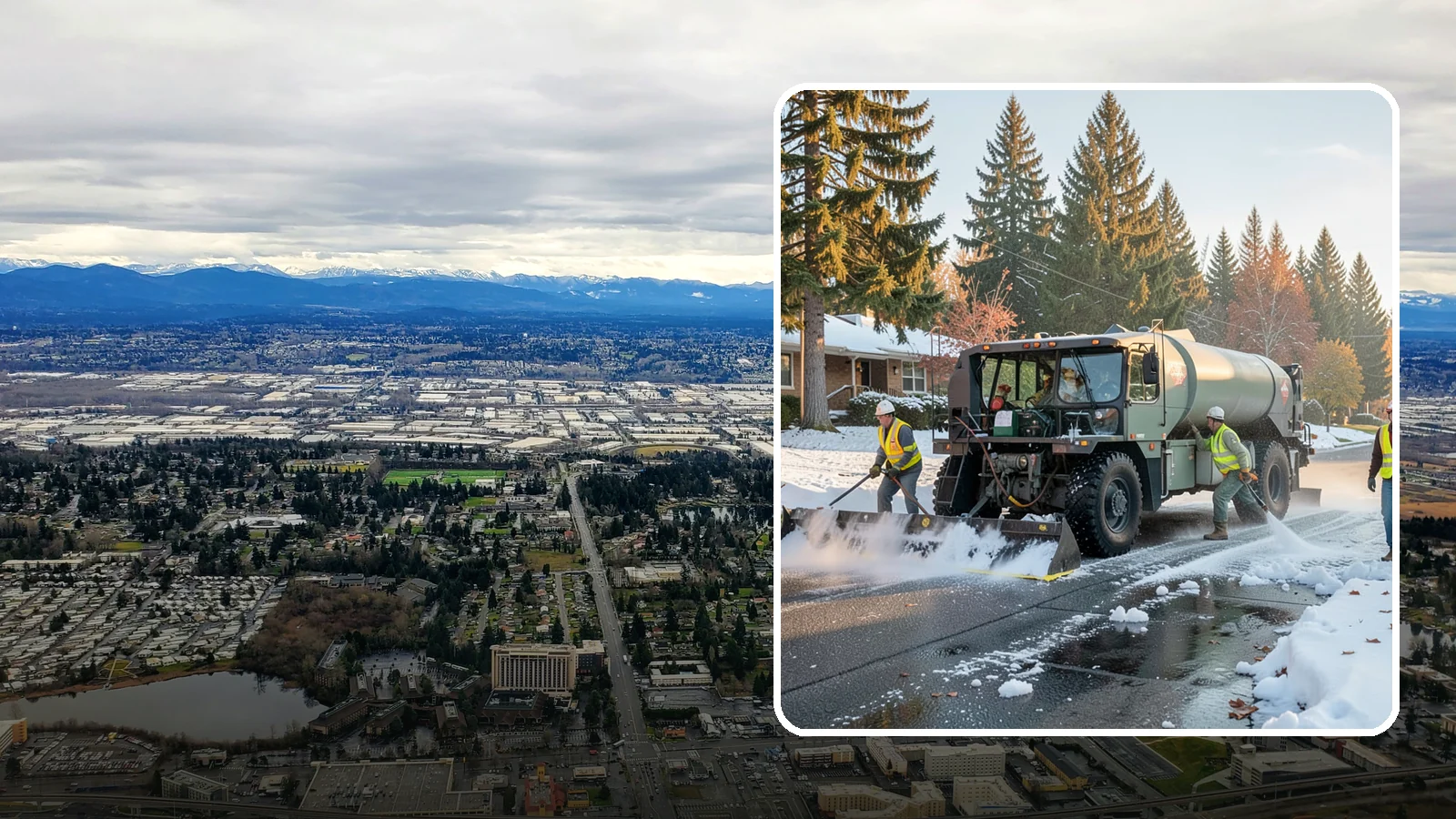 Winter Storm Response in SeaTac, King County, WA - Coordinated, full-scope winter storm response combining plowing, deicing, sanding, and cleanup under one plan.