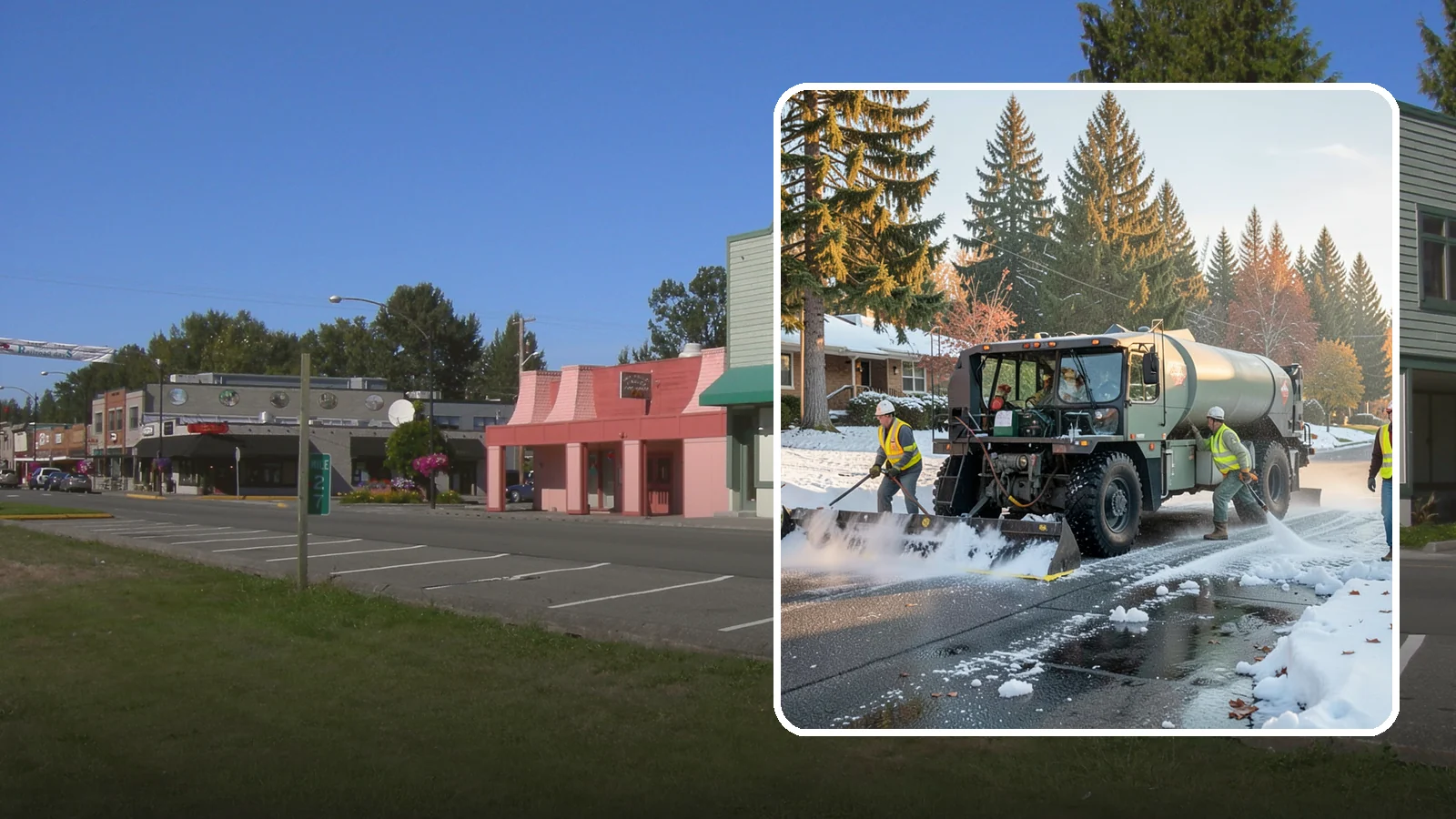 Winter Storm Response in Snoqualmie, King County, WA - Coordinated, full-scope winter storm response combining plowing, deicing, sanding, and cleanup under one plan.