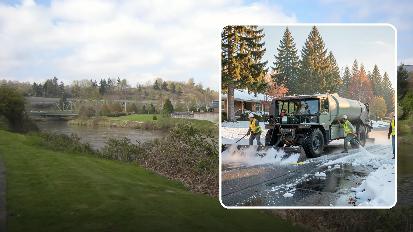 Winter Storm Response in Tukwila, King County, WA - Coordinated, full-scope winter storm response combining plowing, deicing, sanding, and cleanup under one plan.