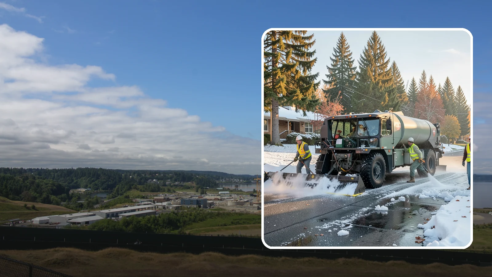 Winter Storm Response in University Place, Pierce County, WA - Coordinated, full-scope winter storm response combining plowing, deicing, sanding, and cleanup under one plan.