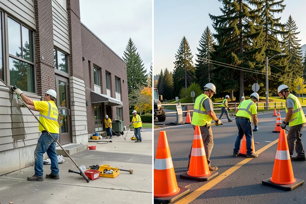 Wood Chipper Services in Arlington, Snohomish County, WA - Stage brush at an accessible collection point