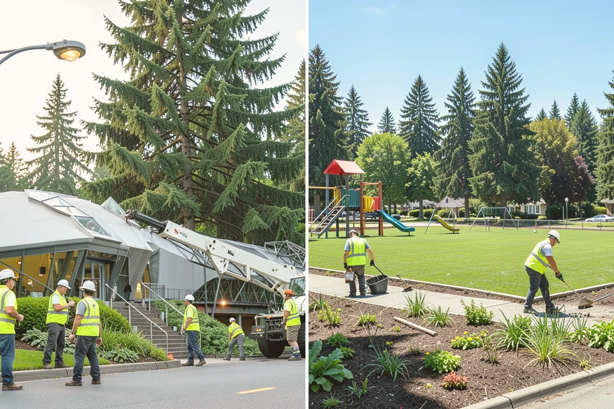 Wood Chipper Services in Bothell, King County, WA - Stage brush at an accessible collection point