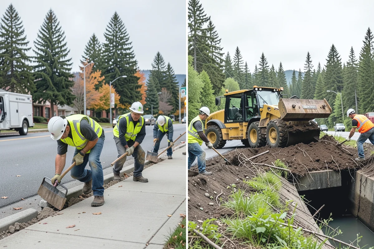 Wood Chipper Services in Coupeville, Island County, WA - Stage brush at an accessible collection point