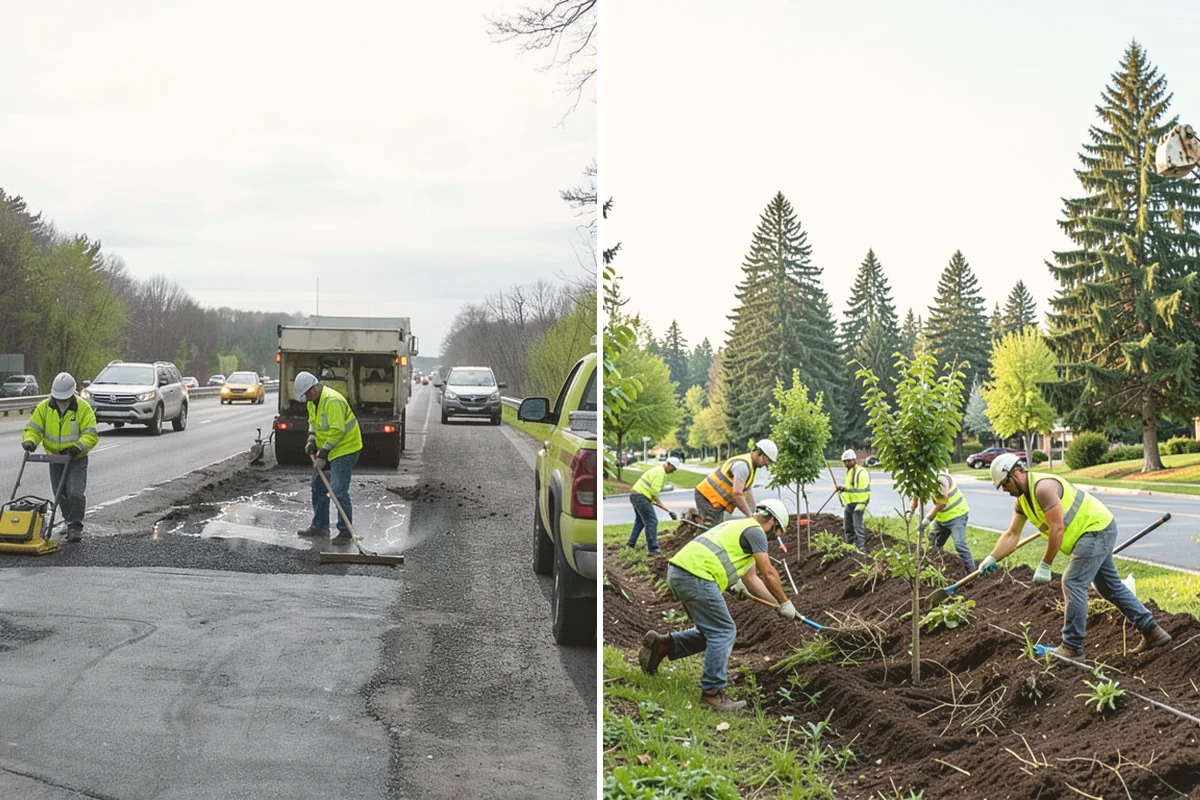 Wood Chipper Services in Eatonville, Pierce County, WA - Stage brush at an accessible collection point