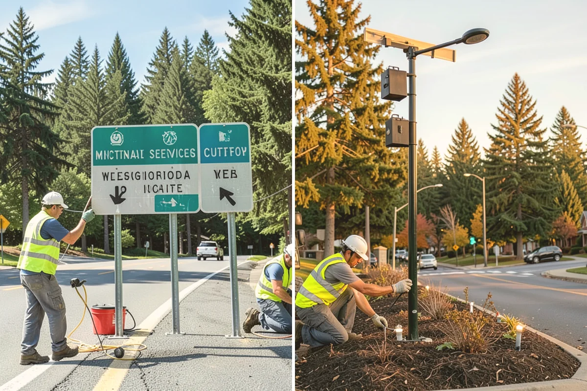 Wood Chipper Services in Fife, Pierce County, WA - Stage brush at an accessible collection point