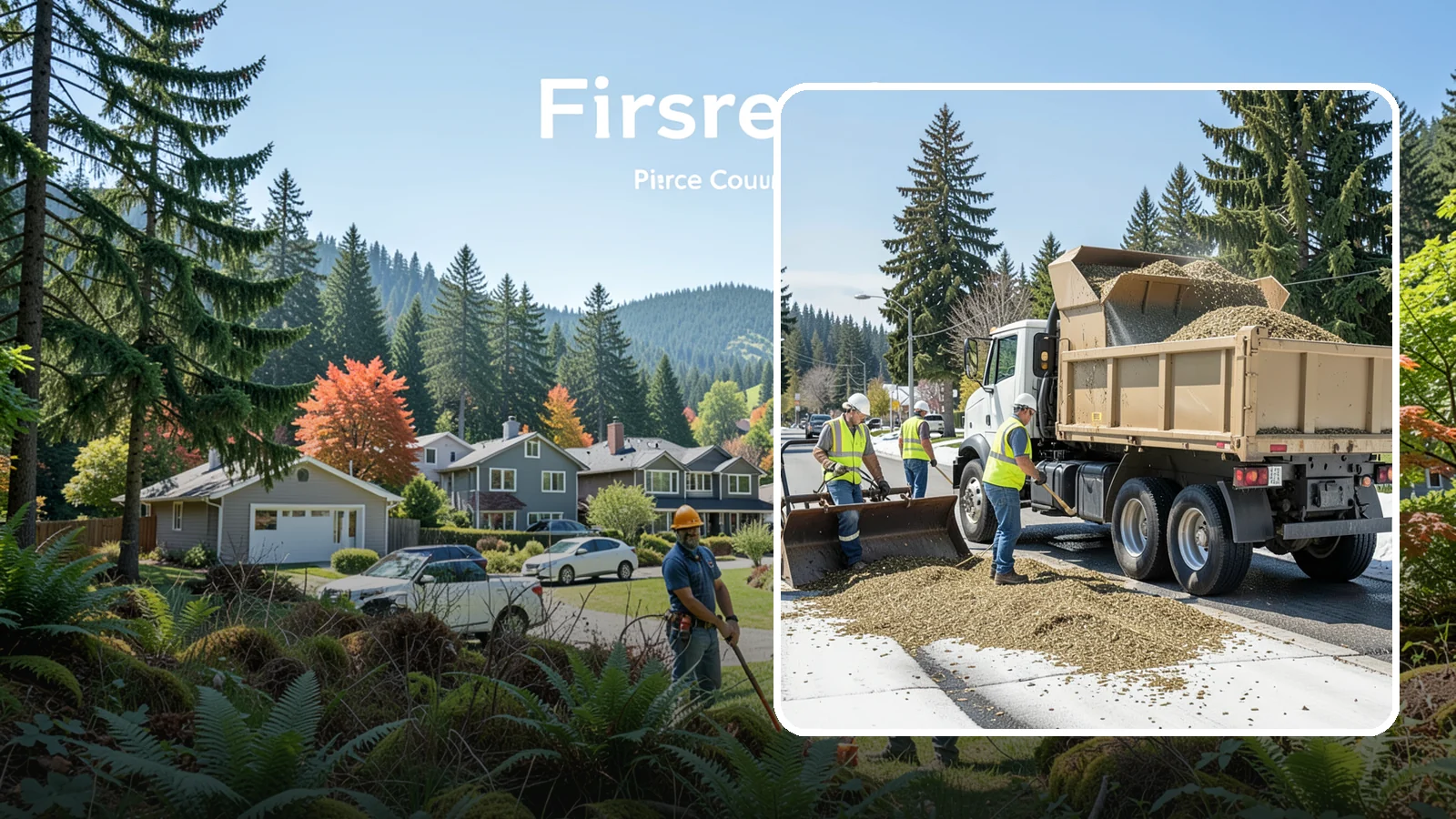 Wood Chipper Services in Fircrest, Pierce County, WA - On-site brush chipping that reduces pruning and storm debris into haulable material.