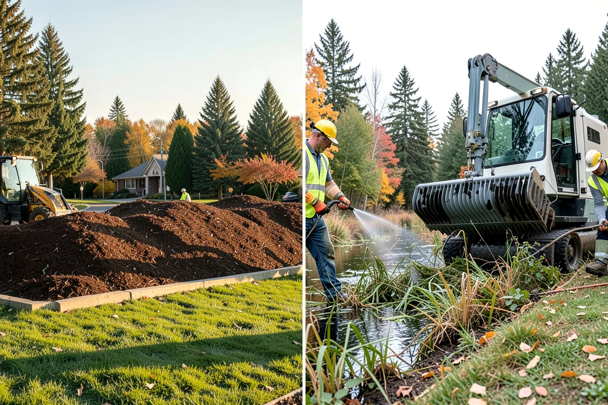 Wood Chipper Services in Hunts Point, King County, WA - Stage brush at an accessible collection point