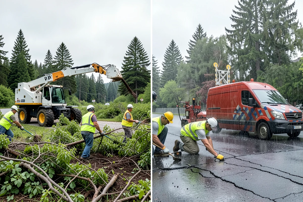 Wood Chipper Services in Normandy Park, King County, WA - Stage brush at an accessible collection point